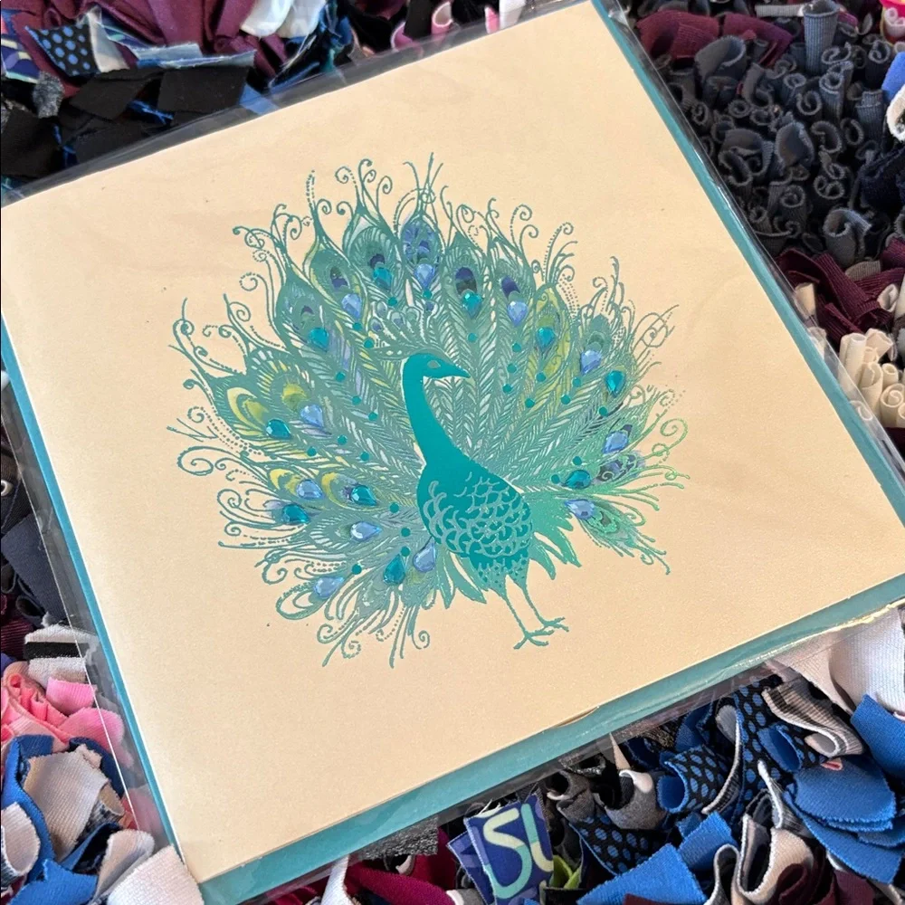 🆕Papyrus Bejeweled Peacock Greeting Card